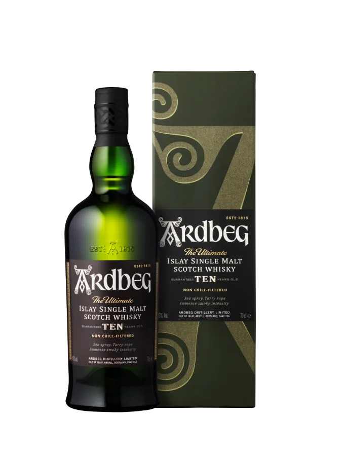 Bottle of Ardbeg 10 Year, scotch