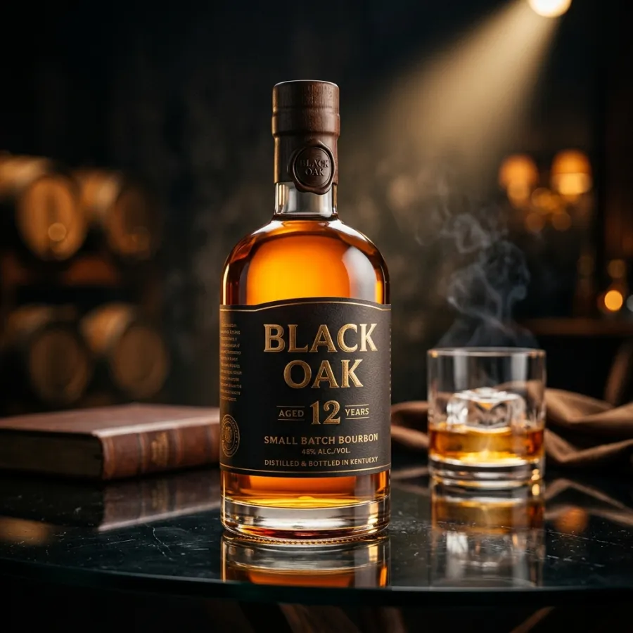 A bottle of Kentucky straight bourbon whiskey