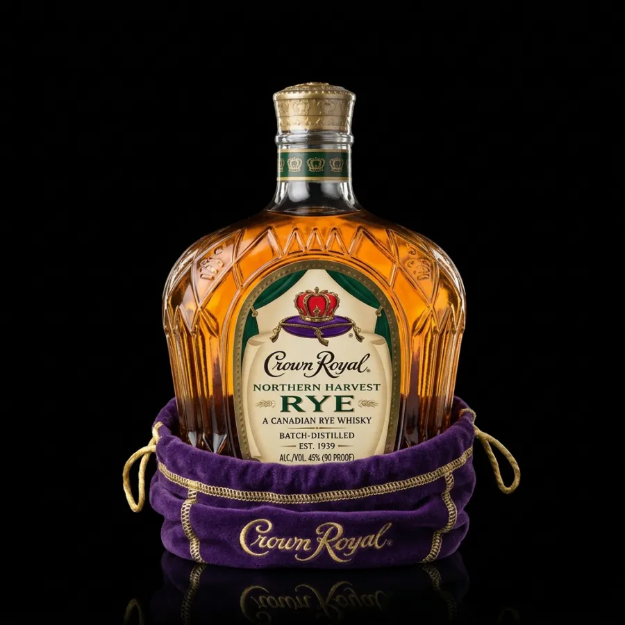 Bottle of Crown Royal Northern Harvest Rye, rye