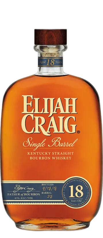 Bottle of Elijah Craig Small Batch, bourbon