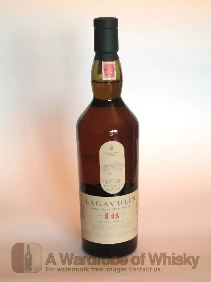 Bottle of Lagavulin 16 Year, scotch