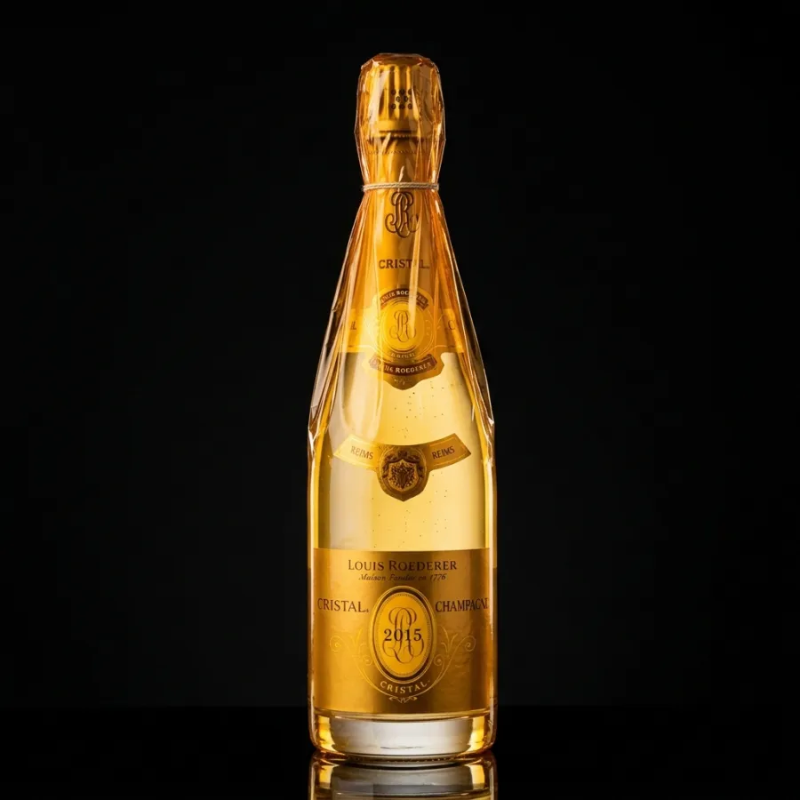 Bottle of Louis Roederer Cristal 2015, champagne