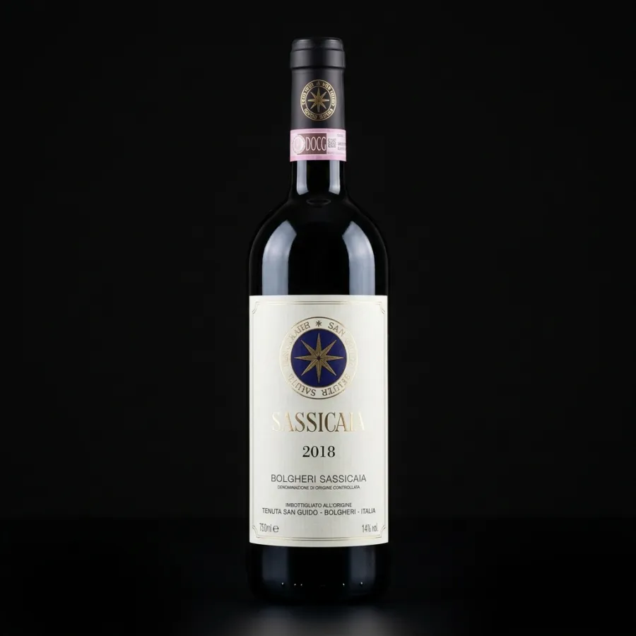 Bottle of Sassicaia 2019 Tenuta San Guido, fine wine
