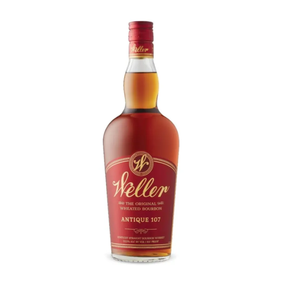 Bottle of W.L. Weller Antique 107, bourbon